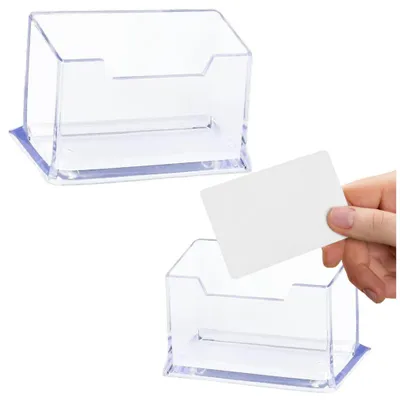 Produktbild von Transparenter Visitenkartenhalter aus Kunststoff, 11 cm