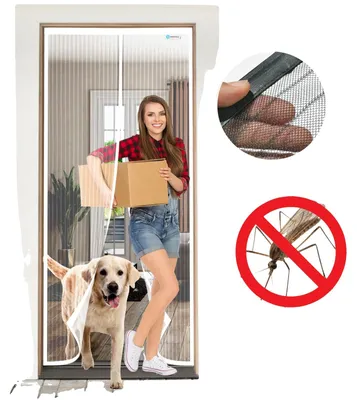 Image de Moustiquaire magnétique, utilisation sans les mains, protection contre les insectes, L 90 cm × H 210 cm