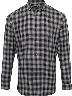 Immagine prodotto di Premier Workwear - Camicia a maniche lunghe in cotone a quadri Mulligan da uomo