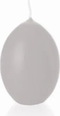 Produktbild von XXL Eikerzen Silbergrau getaucht 20 x 14 cm, 1 Stück, Straußenei-Kerzen