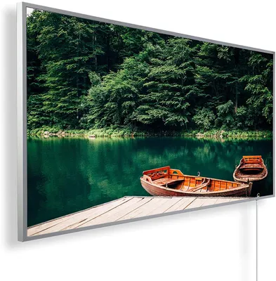 Produktbild von Panorama Infrarotheizung 1200W - Boot und See mit  Thermostat