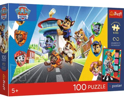 Immagine prodotto di Puzzle PremPlus per bambini, 100 pezzi – Paw Patrol, avventure