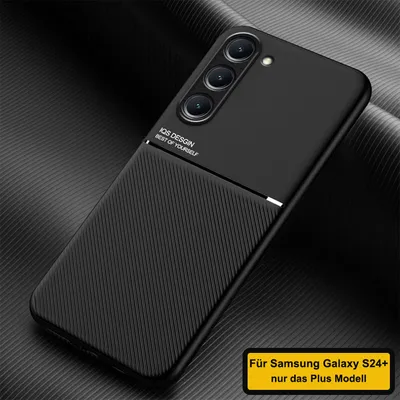 Produktbild von Hülle Für Samsung Galaxy S24+ Plus 5G Sudoxx Cover Case Robust Stark Metallisch für ein Magnet passend Robust Schwarz