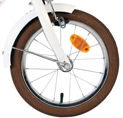 Produktbild von Volare Blossom Kinderfahrrad – Mädchen – 14 Zoll – Weiß – Zwei Handbremsen