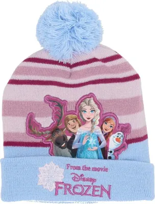 Produktbild von Frozen Funkelnde Mütze mit Bommel – für kleine Eisprinzessinnen - One Size Blau