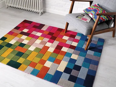 Multicolor Wollteppich - rutschfest und stilvoll_Multi_Rechteckig_#sku_BARK503119361877-BARK503119361878#