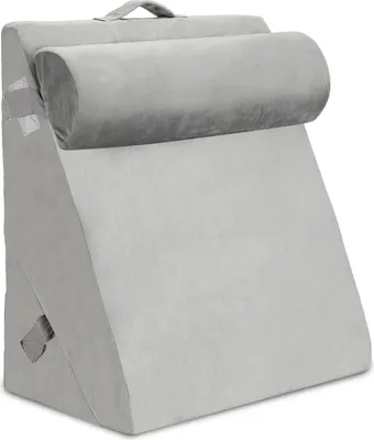 Obrázok produktu pre Yakimz vankúš na čítanie trojuholníkový klinový vankúš chrbtový vankúš s podporou krku ergonomický krčný vankúš opierka hlavy postele klinový vankúš nastaviteľný