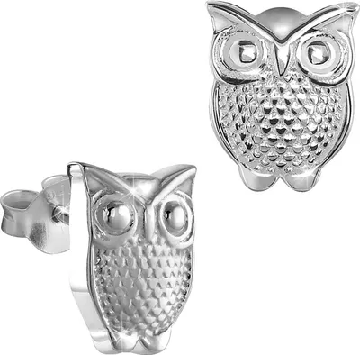 Produktbild von Teenie-Weenie Ohrstecker für Kinder 925er Sterling Silber Eule Ohrringe SDO4295J