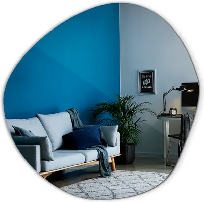 Zdjęcie produktu dla Lustro Nieregularne Ścienne Wiszące – 67 x 67,6 cm – Nowoczesne – Do Łazienki – Salonu – Sypialni