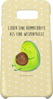 Produktbild von Mr. & Mrs. Panda Samsung Galaxy S8 plus Handyhülle  Avocado Pfeifen - Gelb Pastell - Geschenk, Diät, Rund, Hülle, Abnehmen, Cover, Handy Case