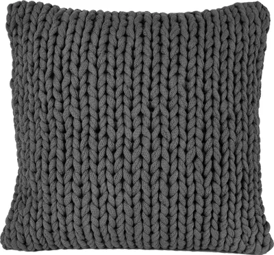 Produktbild von nielsen HOME Kissen Marlin gestrickt, 50x50 cm, Dunkelgrau,100% Baumwolle,Strick,® Standard 100, Füllkissen