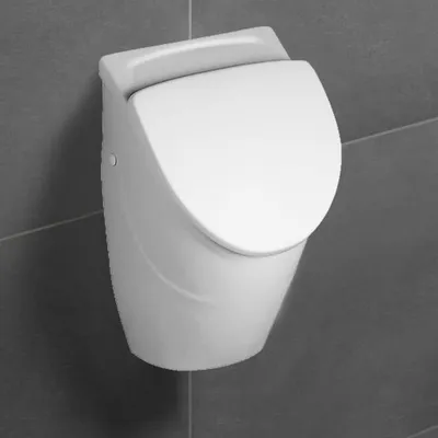 Produktbild von Villeroy & Boch O.novo Absaug-Urinal Compact, für Deckel, mit Zielobjekt, Zulauf verdeckt