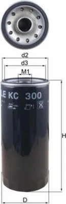 Produktbild von Kraftstofffilter MAHLE KC 300 für VOLVO FM 12 Anschraubfilter