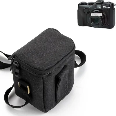 Produktbild von K-S-Trade Umhängetasche kompatibel mit Nikon Coolpix P7100 Schulter Tasche Tragetasche Kameratasche Fototasche schwarz Schutzhülle Zubehörtasche