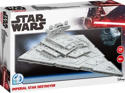 Produktbild von Revell Star Wars Imperial Star Destroyer 2091 - 3D Kartonmodellbausatz mit Turbolaser und Traktorstrahlprojektoren
