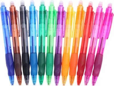Produktbild von 12 Stück Radierbarer Kugelschreiber Radierbar, Kugelkopfstift 0,5 mm Spitze Bunt Radierbarer Gelschreiber,Bunt Gelschreiber Friction Stifte Radierstift für Schulsachen Bürobedarf Studenten