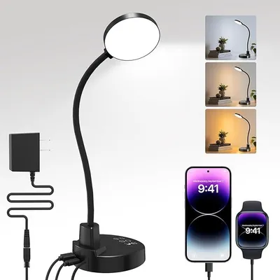Obrázok produktu pre ZAPLIT LED stolná lampa, 15W, USB-C, s reguláciou jasu, flexibilná