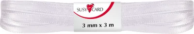 Image de SUSY CARD  40002316 SUSY CARD Geschenkband "Doppelsatin", 3 mm x 3 m, weiß