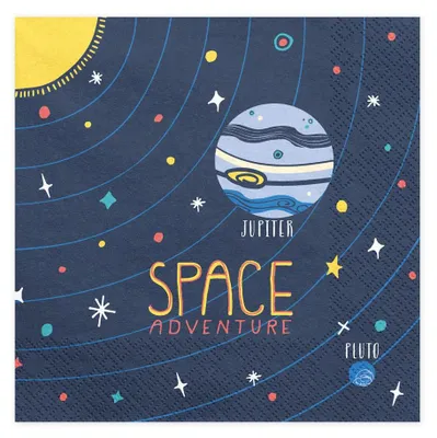 20 Servietten Space Adventure, 33x33 cm, 3-lagig, Papier