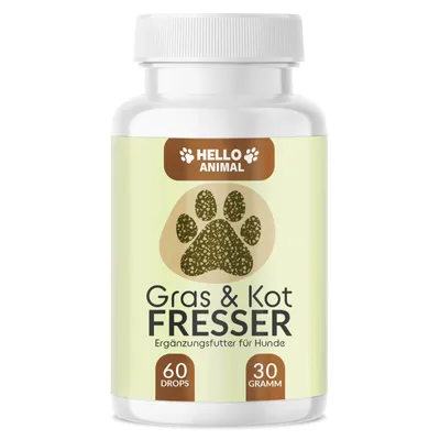 Produktbild von Hello Animal Gras- und Kotfresser Leckerlis für Hunde – Für eine bessere Verdauung und einen gesunden Magen-Darm-Trakt – Wurmkur – Verdauungs Leckerli
