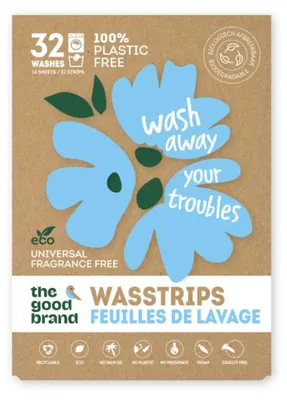 Productafbeelding van The Good Brand Wasstrips Scent free 32 stuks