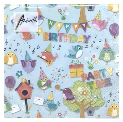 Papierservietten 33x33 cm, 3-lagig, 20 Stück, Mehrfarbig