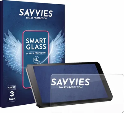 Produktbild von 3x Savvies Schutzglas Folie für RiderNav R7M 9H Panzer Schutzfolie Glas Displayschutz klar transparent