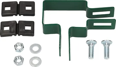 Zdjęcie produktu dla KOTARBAU® Zacisk narozny prostokatny 60 x 40 mm Zacisk ogrodzeniowy do slupków ogrodzeniowych Zielony Mocowanie paneli z siatki drucianej