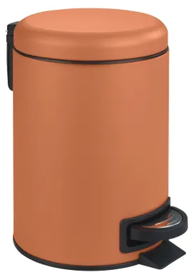 Produktbild von WENKO Müll Eimer 3L Abfall Tret Kosmetik Eimer Leman Terracotta Bad Gäste WC