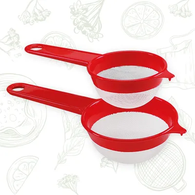 Küchensiebe 2er-Set, 8 und 10 cm, Nylon, feinmaschig, spülmaschinenfest