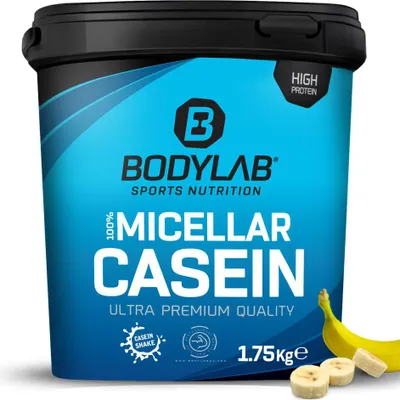 Produktbild von BODYLAB Casein Micellar - 1750g - Banane - reich an BCAA-Aminosäuren