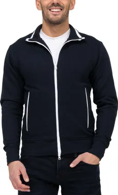 Produktbild von Mivaro Herren Sweatjacke mit Stehkragen und Reißverschluss aus Baumwolle mit Fleece innen sportlich elegant Regular Fit für Freizeit Arbeit und Alltag in vielen Farben bis 5XL