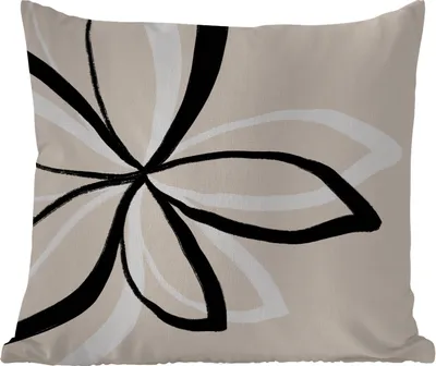 Produktbild von MuchoWow® Outdoor Kissen - Blumen - Abstrakt - Minimalismus - 50x50 cm - Wetterfest - Lounge Kissen - Komfortabel - Kissen mit Bild