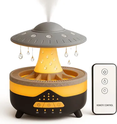 Produktbild von Aroma Diffuser 350 ml, für Aromatherapie, Luftbefeuchter mit 4 Lichtoptionen, Nebulizer