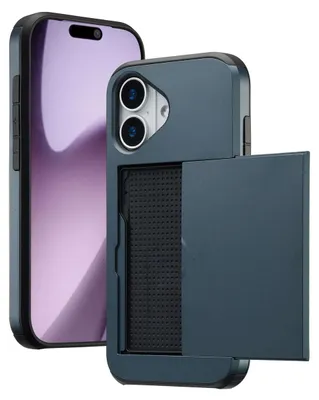 Imagen del producto de Funda Trasera con Ranura para Tarjetas para Apple iPhone 17 - Azul oscuro