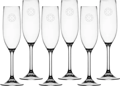 Produktbild von Sekt Champagner Glas Set 6 Stück, unzerbrechlich - Pacific