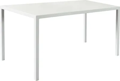 Immagine prodotto di Milani Home - tavolo da giardino autolivellante 120 x 80 x 76 cm, bianco, in acciaio