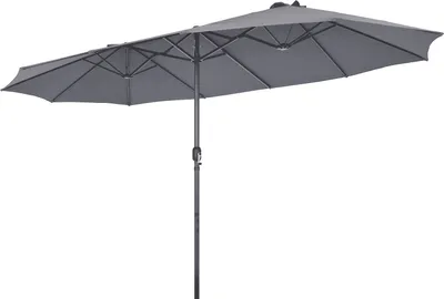 Produktbild von COSTWAY Doppelsonnenschirm 470x280cm, Sonnenschirm UV Schutz mit Handkurbel, Gartenschirm, Terrassenschirm, Marktschirm für Garten, Terrasse & Pool