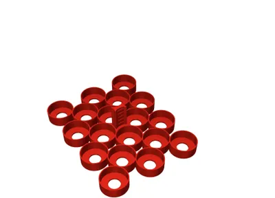 Produktbild von Farbhalter für Citadel Farbtöpfchen 12 ml, 18 Fächer, rot