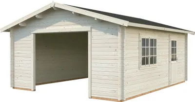 Produktbild von Palmako Garage Roger 27,7 m² - 70 mm - ohne Tor Transparent tauchimprägniert