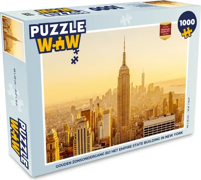 Obrázok produktu pre MuchoWow® Puzzle 1000 ks Zlatý západ slnka pri Empire State Building v New Yorku