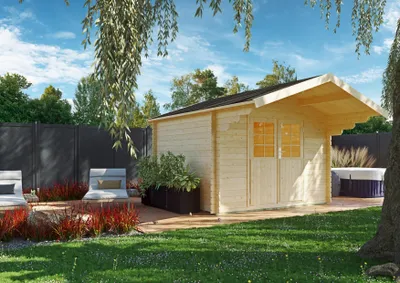 Produktbild von Gartenhaus Hidra I 3,00x2,50 m - inklusive hochwertigen Dachschindeln