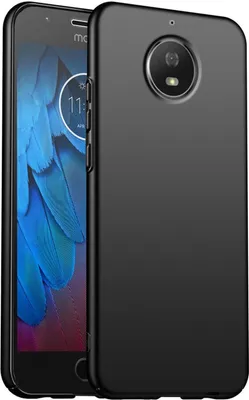 Produktbild von Conie Kunststoff Schutzhülle für Motorola/Lenovo Moto E4 Plus Tasche Hard Case Cover Bumper Hartplastik Hülle in Schwarz