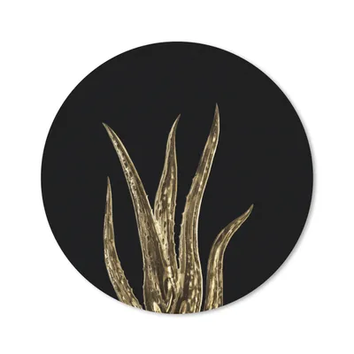 Produktbild von MuchoWow® Mauspad Mousepad Aloe Vera - Gold - Blatt 50x50 cm - Mousepads - Maus Mat - Pad - Mausunterlage - Vinyl