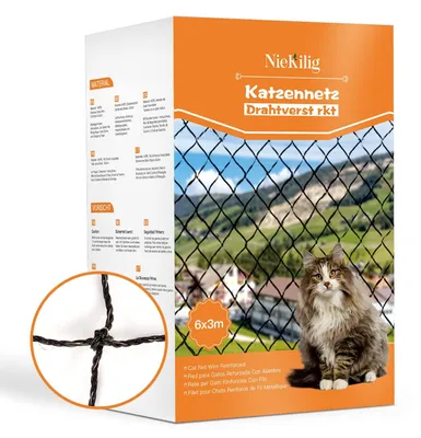 Obrázok produktu pre Solidchoice – Robustná sieťka na ochranu balkóna pred mačkami, rozmery 6 x 3 metre