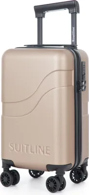 Produktbild von Suitline Clix-Lite - kleiner Koffer abnehmbare Rollen Unter-Sitz Handgepäck Underseat  mini Trolley 40x20x25 cm - Größe XS,Titan