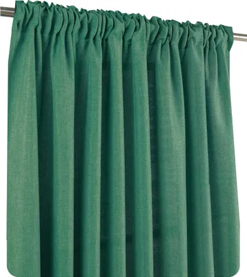 Produktbild von Vorhang Kräuselband 140x245 cm dunkelgruen blickdicht Struktur Leinenoptik uni Gardine