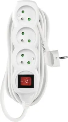 Obrázek produktu pro Prodlužovací kabel Emos se 3 zásuvkami a vypínačem 5m bílá