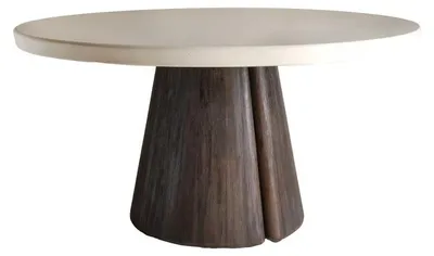 Zdjęcie produktu dla Stół Pomax Auren, biały, średnica 150 cm, wysokość 76 cm