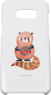 Produktbild von Mr. & Mrs. Panda Samsung Galaxy S8 plus Handyhülle  Roter Panda - Weiß - Geschenk, Lieblingsmensch, Rot, Herz, Cover, Handy, Hülle, Liebling, Lustige Sprüche, Case, Liebe